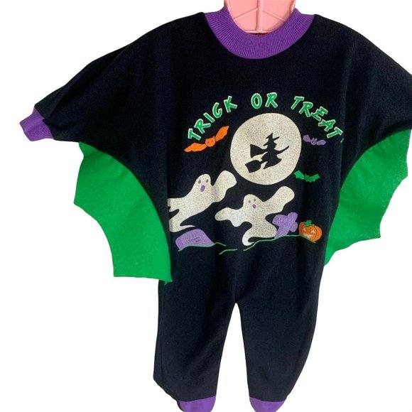 Vintage Rare Winged Halloween Ghost Witch Sleeper USA 0-3 Months - Picture 3 of 6
